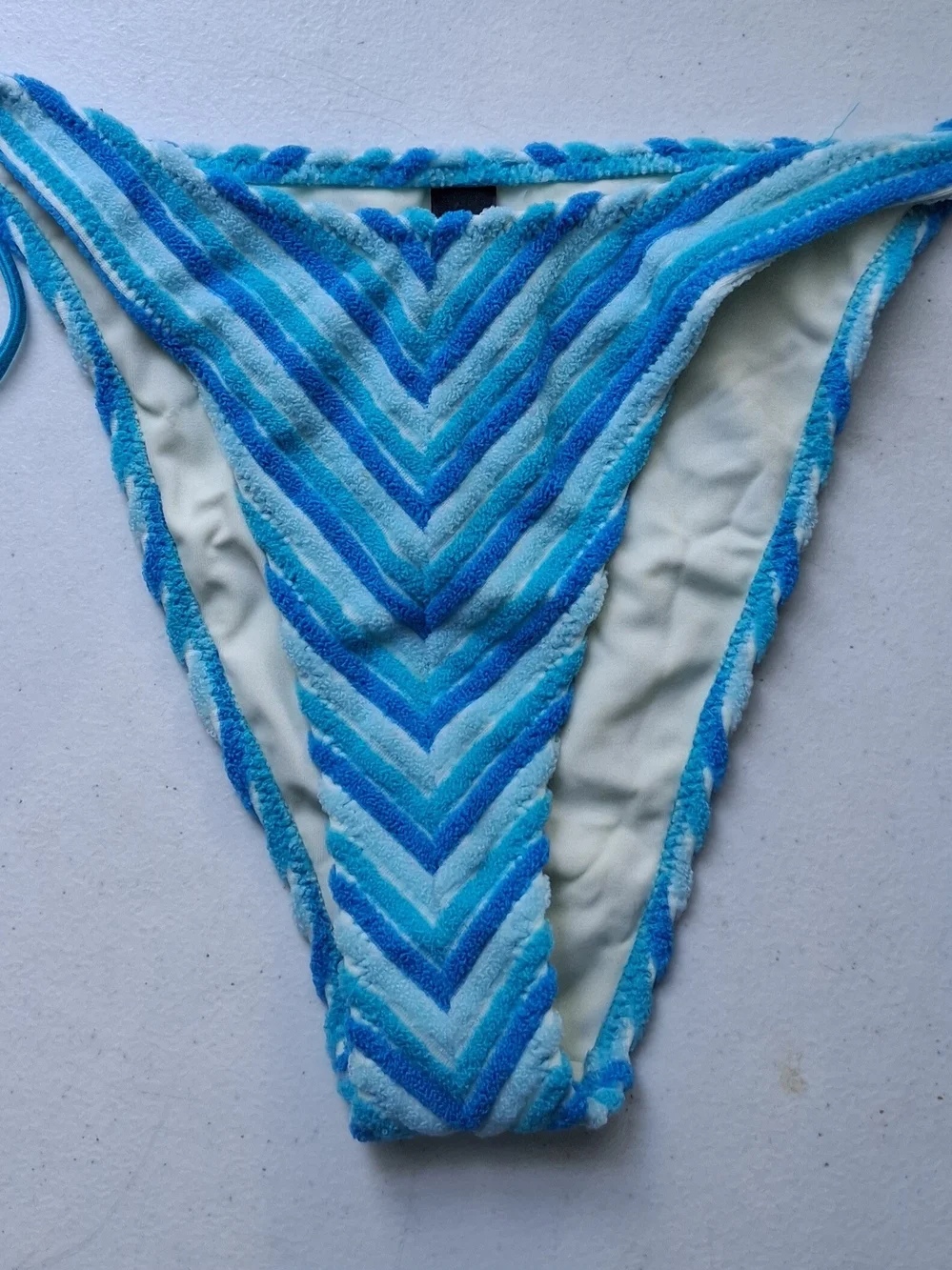 triangl swimwear Aqua Blue Chevron Tie-Side Bikini Bottom
